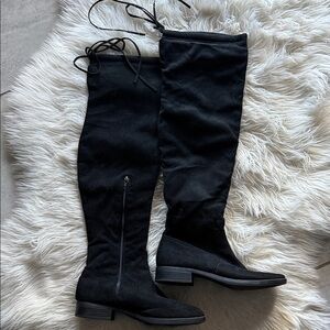 Charlotte Russe Black Over-the-Knee Boots
